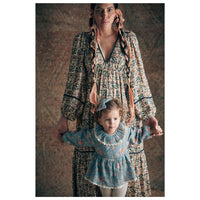Louise Misha Blue Rosa Damascena India Romper