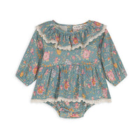 Louise Misha Blue Rosa Damascena India Romper