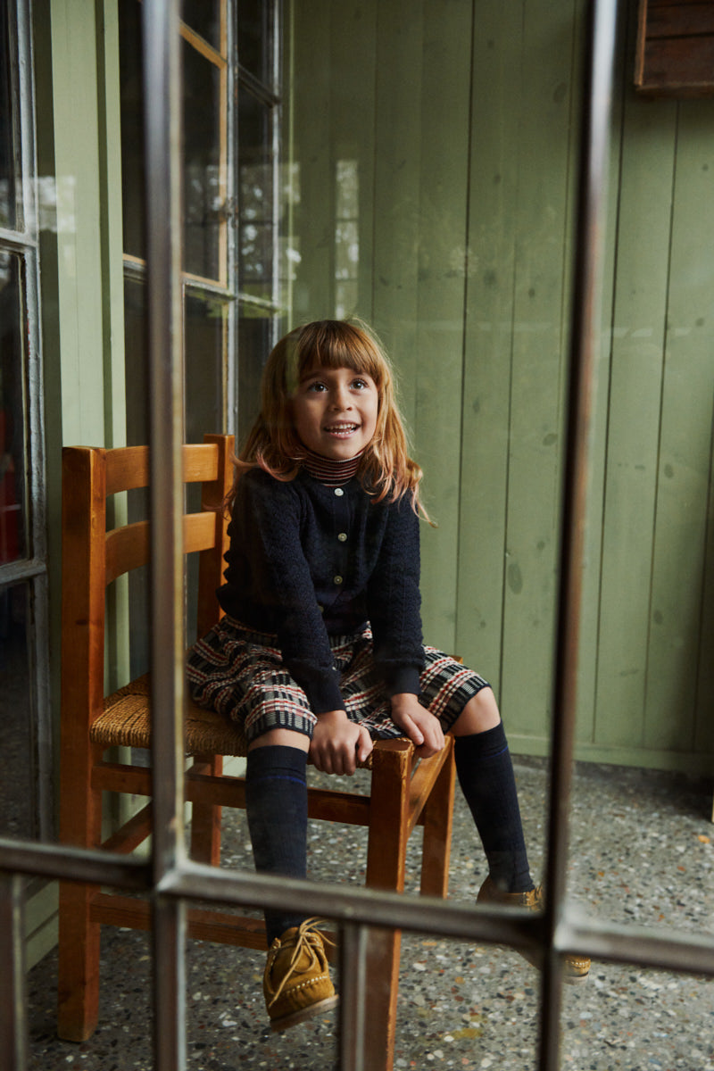 FUB Dark Navy Rib Skirt