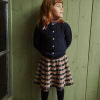 FUB Dark Navy Rib Extra Length Skirt