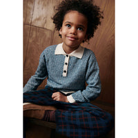 FUB Ecru/Pond Blue Structure Polo