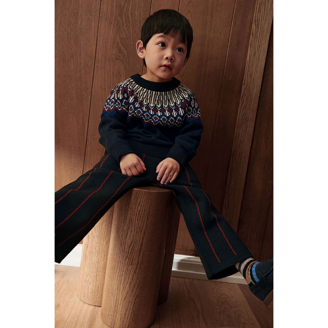 FUB Dark Navy Fair Isle Sweater