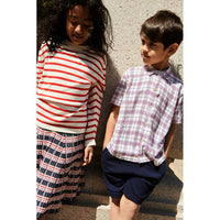 FUB Ecru/Check Printed Knit Shirt