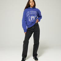 Les Coyotes De Paris Ultramarine Blue Oversized College Hoodie