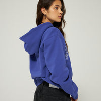 Les Coyotes De Paris Ultramarine Blue Oversized College Hoodie