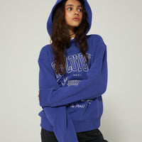 Les Coyotes De Paris Ultramarine Blue Oversized College Hoodie