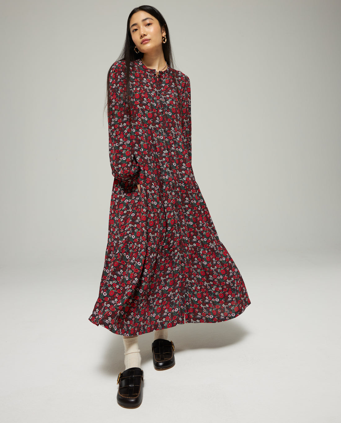 Les Coyotes De Paris Winter Flowerfields Maxi Dress