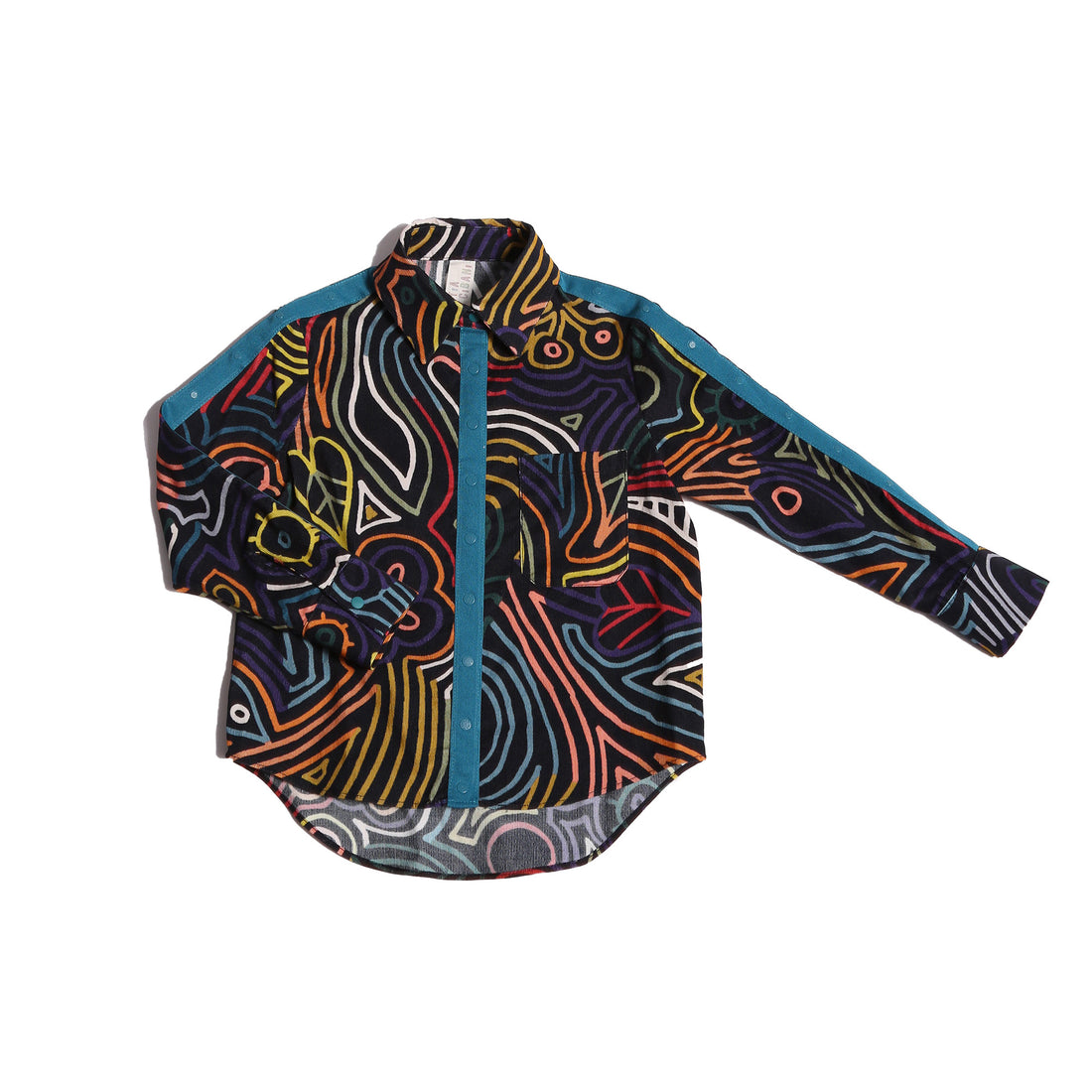 Tia Cibani Rainbow Amadi Multi Snap Shirt