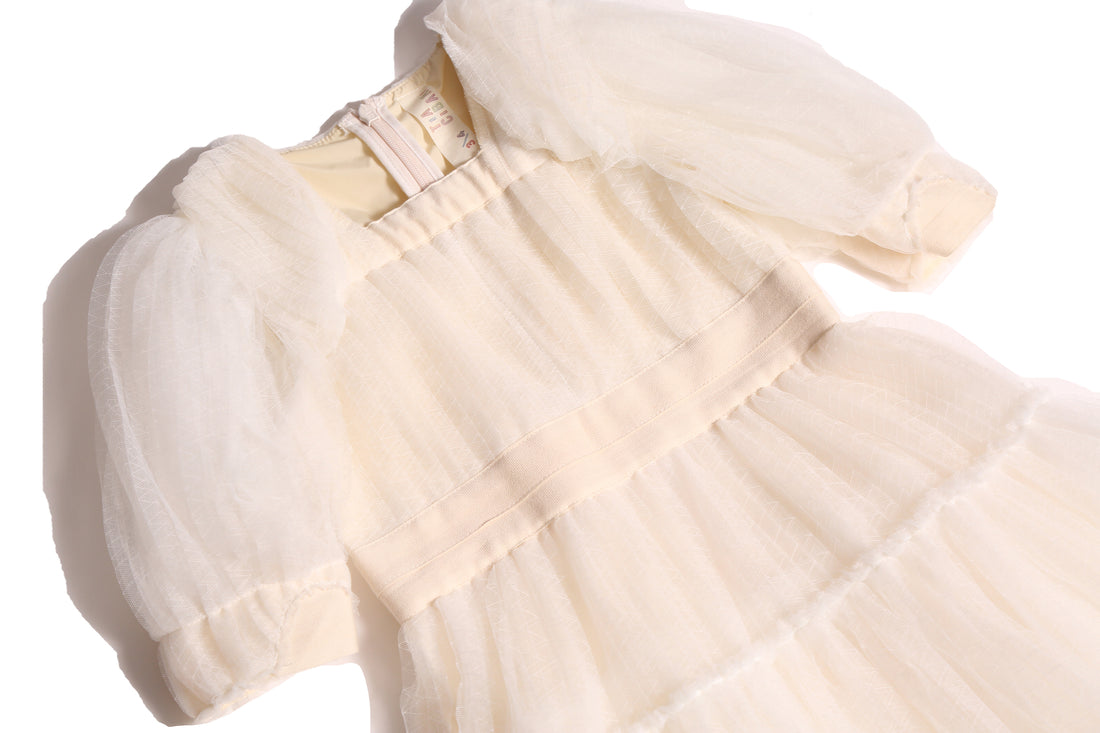Tia Cibani Opal Cornucopia Tiered Tulle Maxi