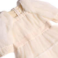 Tia Cibani Opal Cornucopia Tiered Tulle Maxi
