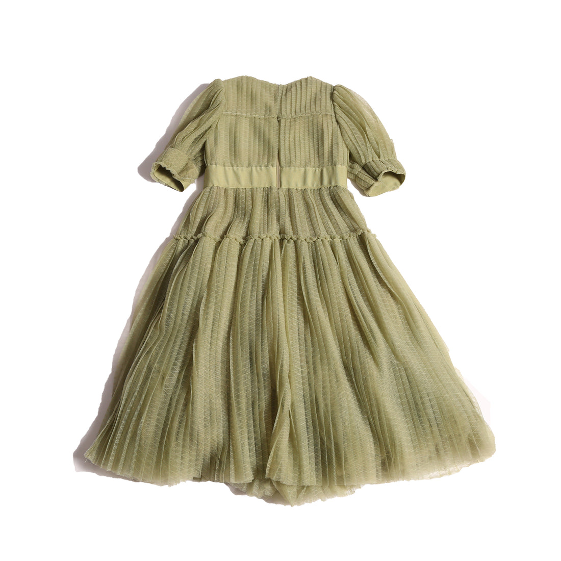 Tia Cibani Sage Cornucopia Tiered Tulle Maxi