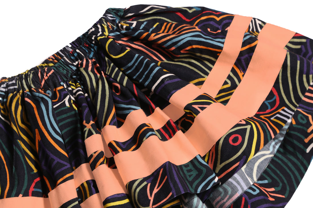 Tia Cibani Rainbow Ivy Jalisco Tiered Skirt