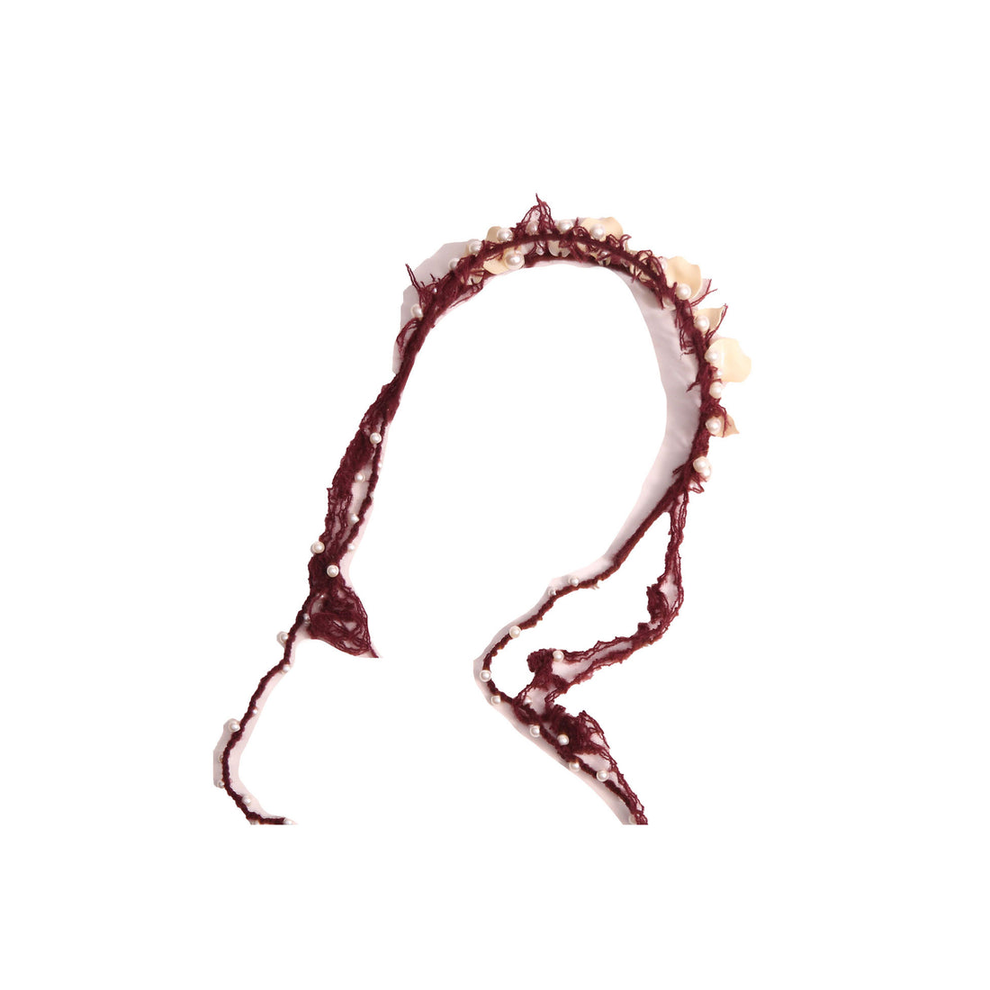 Tia Cibani Prune Beaded Tassel Brittany Crown
