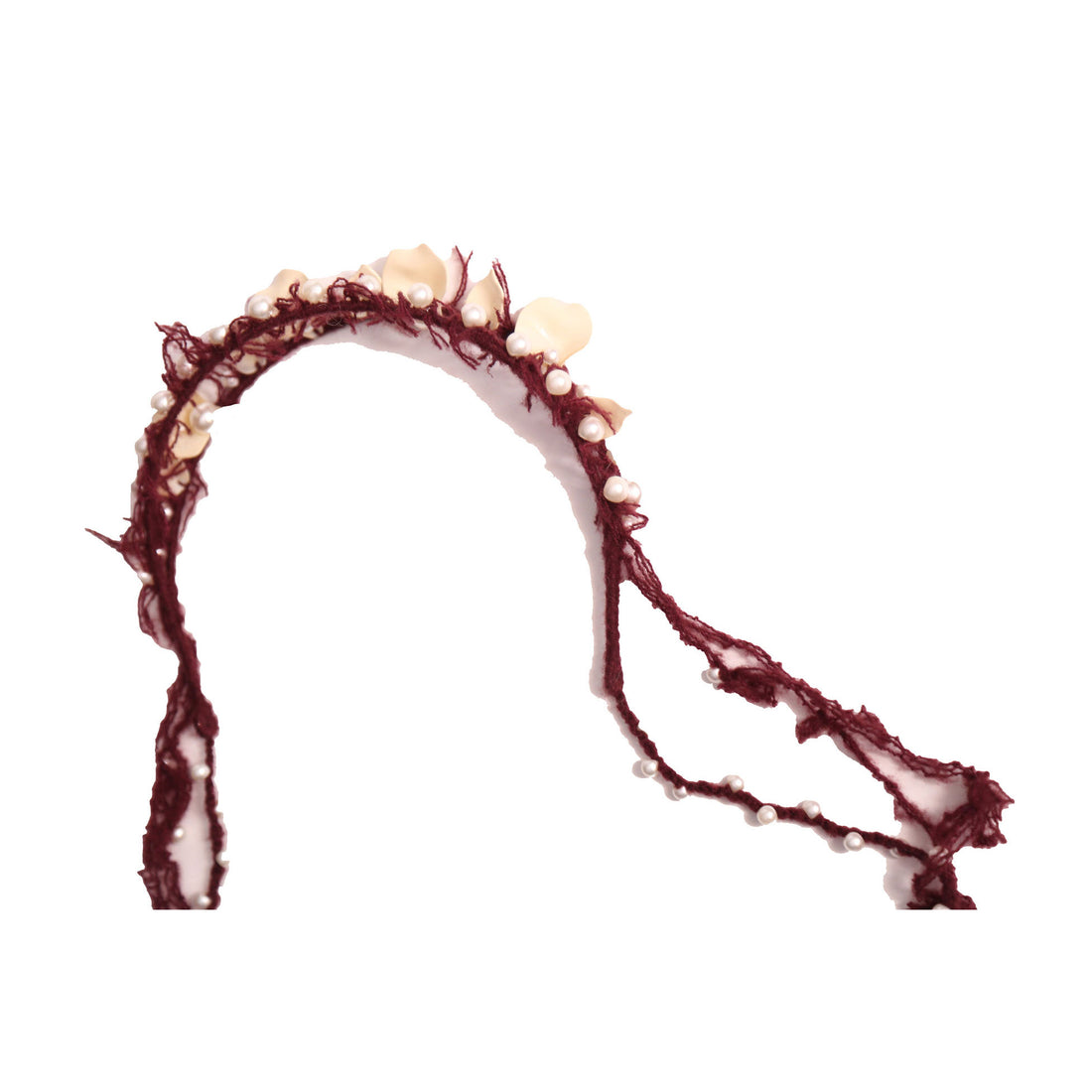 Tia Cibani Prune Beaded Tassel Brittany Crown