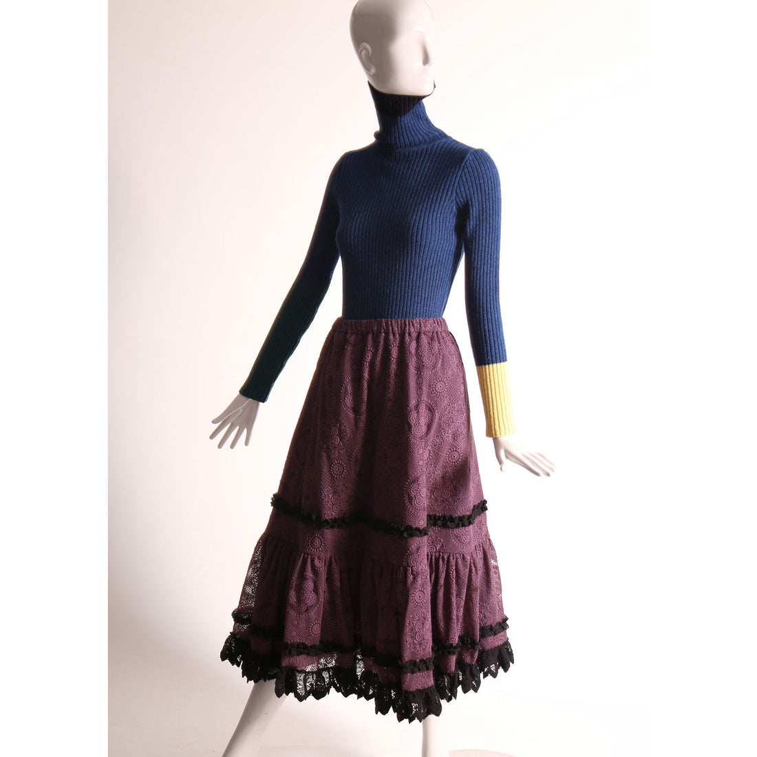 Tia Cibani Prune Gael Flare Womens  Skirt