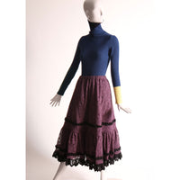 Tia Cibani Prune Gael Flare Womens  Skirt