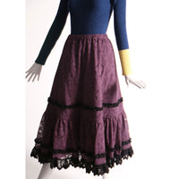 Tia Cibani Prune Gael Flare Womens  Skirt