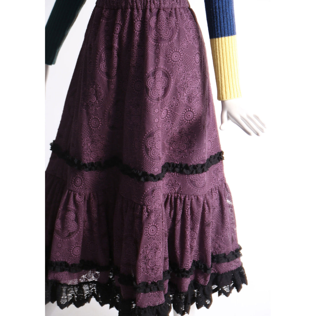 Tia Cibani Prune Gael Flare Womens  Skirt