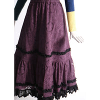 Tia Cibani Prune Gael Flare Womens  Skirt