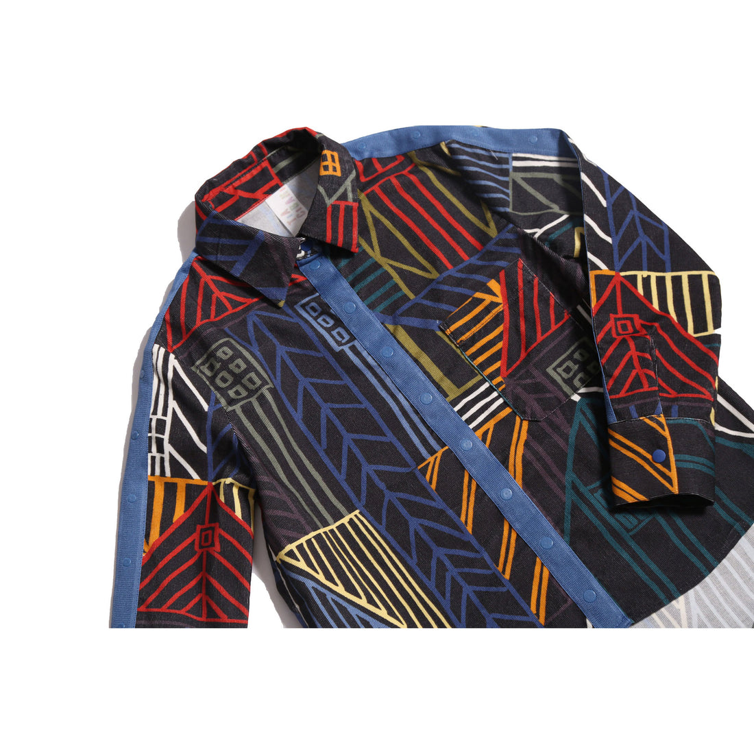 Tia Cibani Rainbow Multi Snap Amadi Shirt
