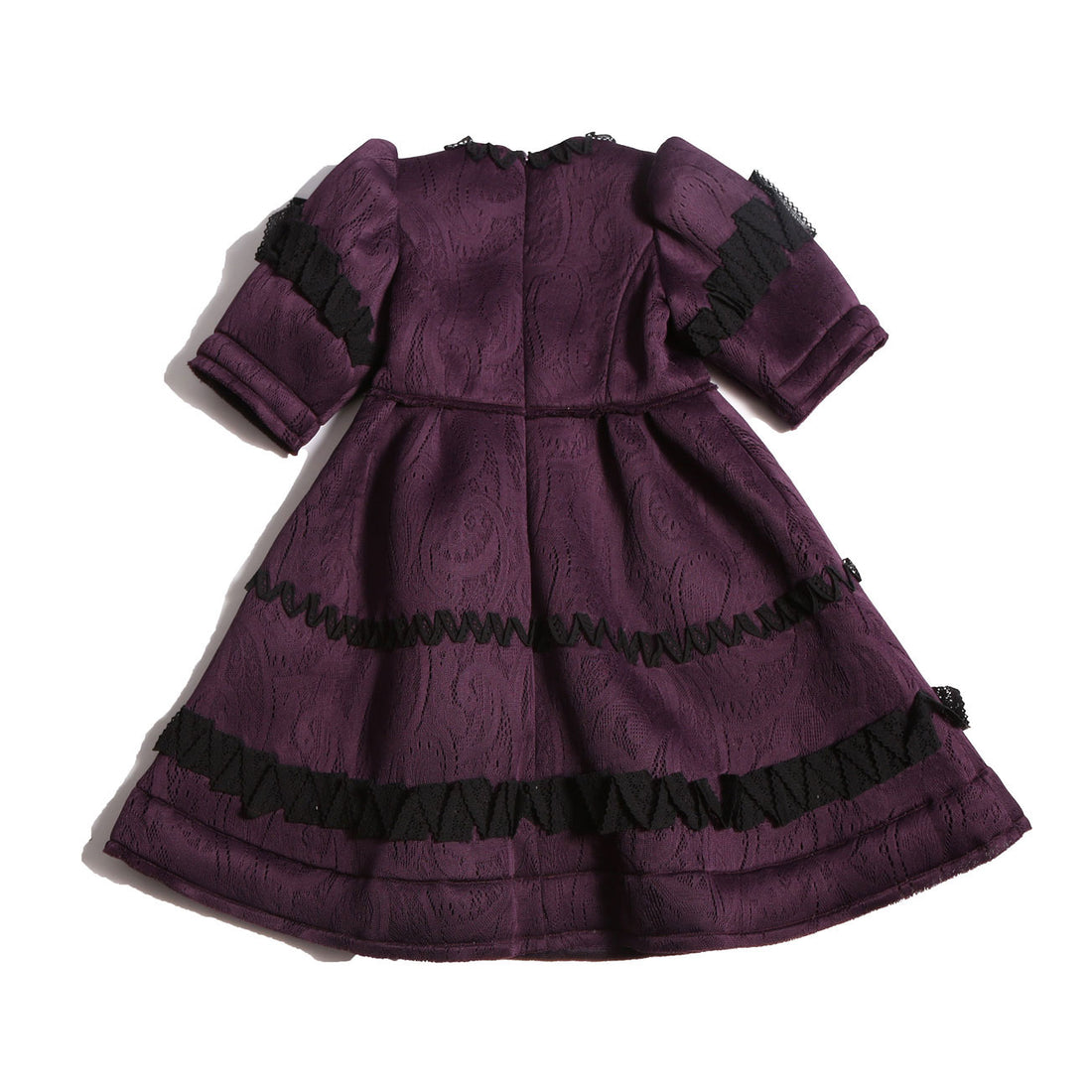 Tia Cibani Prune Ruffle Lace Gael Dress