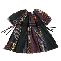 Tia Cibani Rainbow Gwenn Ribbon Tie Patchwork Dress
