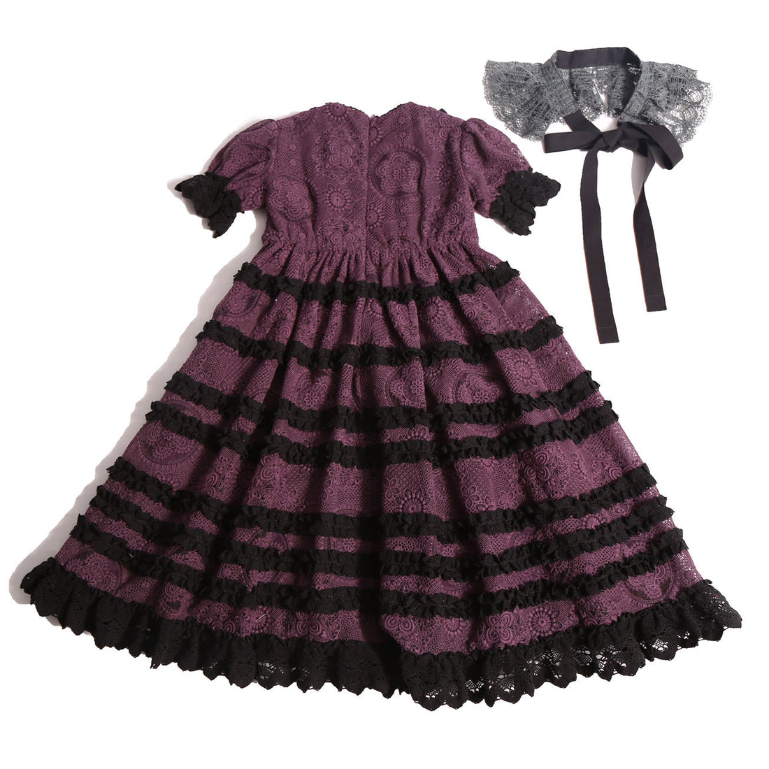 Tia Cibani Prune Fit and Flare Gael Gown
