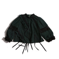 Tia Cibani Celtic Ruffled Party Brittany Blouse