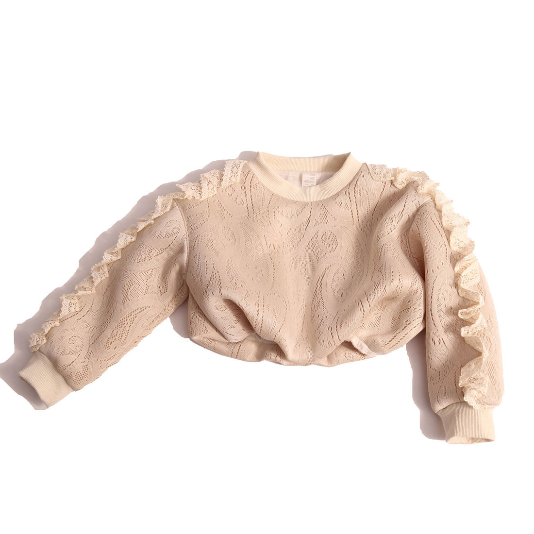 Tia Cibani Opal Ruffled Lace Gael Sweatshirt