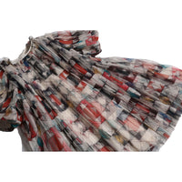 Tia Cibani Rainbow Crush Pleated Smock Dress