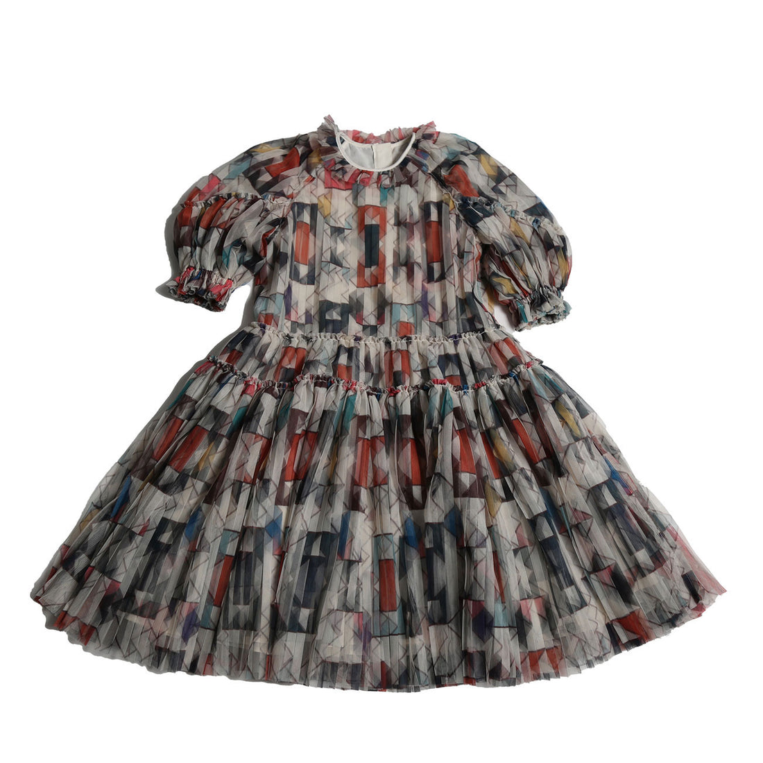 Tia Cibani Rainbow Luna Pleated Gown