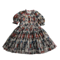 Tia Cibani Rainbow Luna Pleated Gown