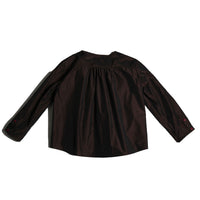 Tia Cibani Raisin Estrella Draped Bow Blouse