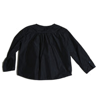 Tia Cibani Sapphire Estrella Draped Bow Blouse