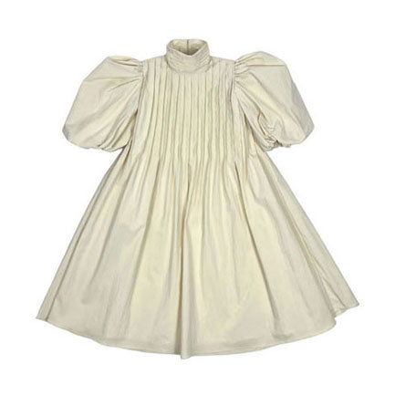 Tia Cibani Ivory Harriet Pin Tuck Dress