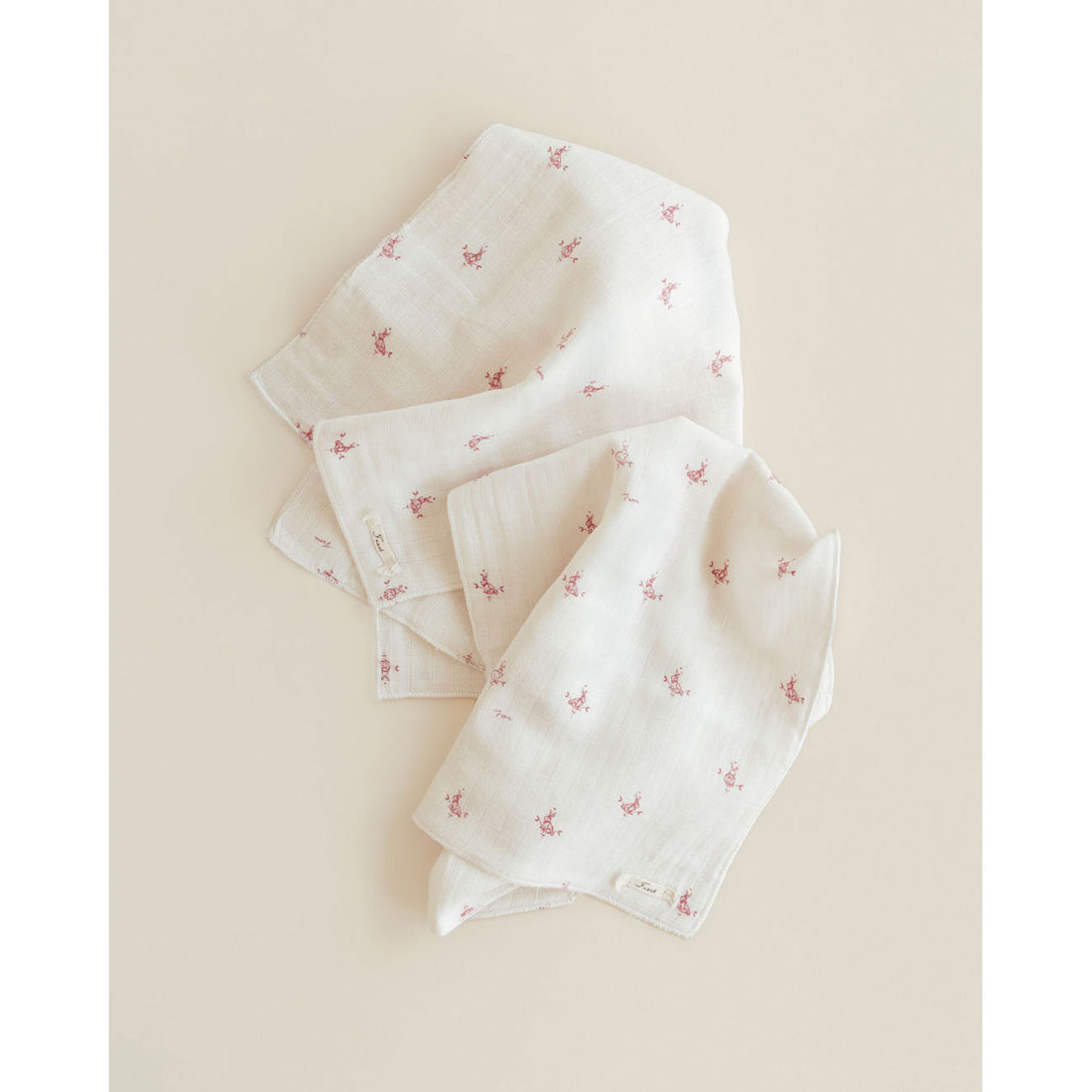 Ferne Folk Bunny (Set Of 2) Burp Cloth
