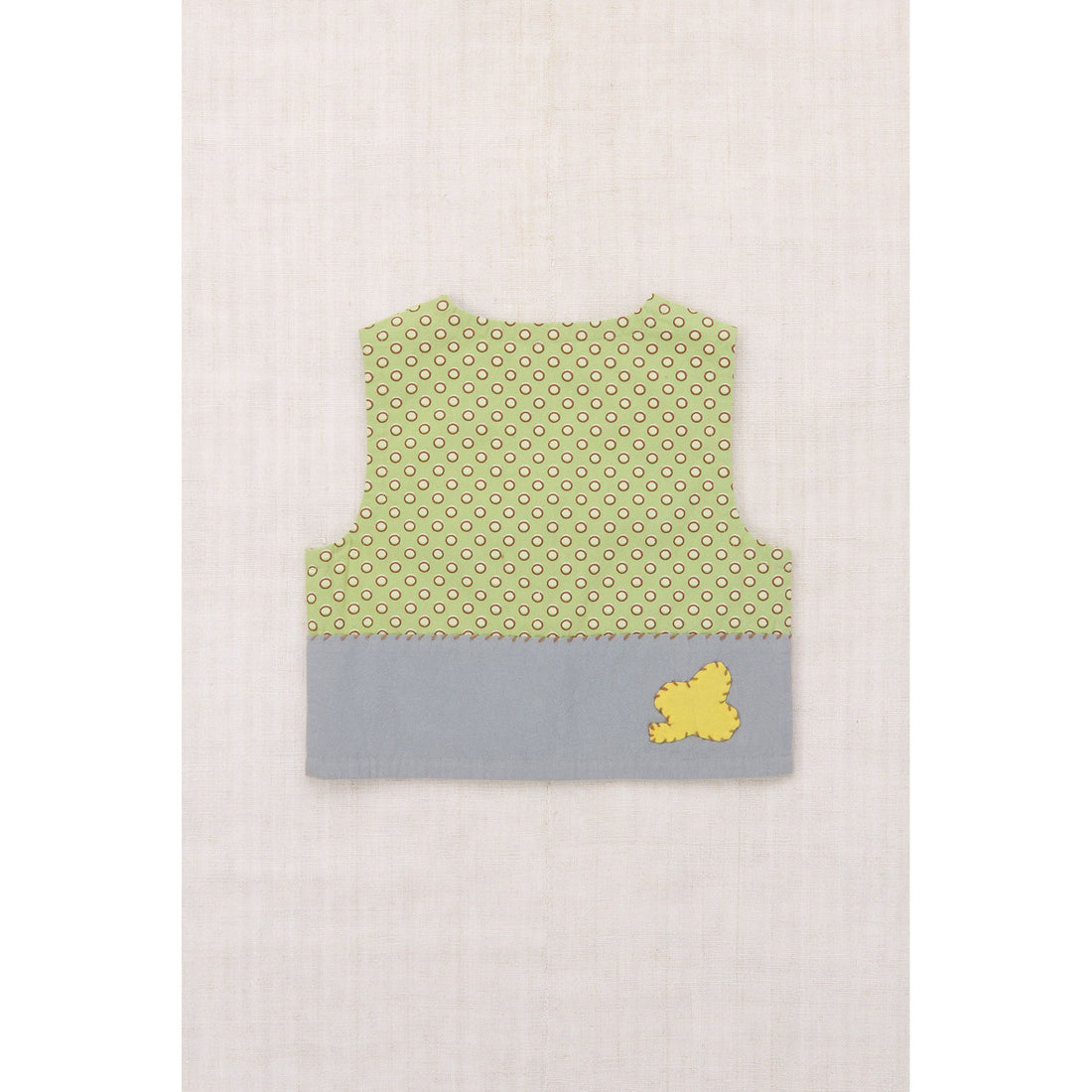 Misha and Puff   Aventurine Ben-Day Dots Flock Applique Vest