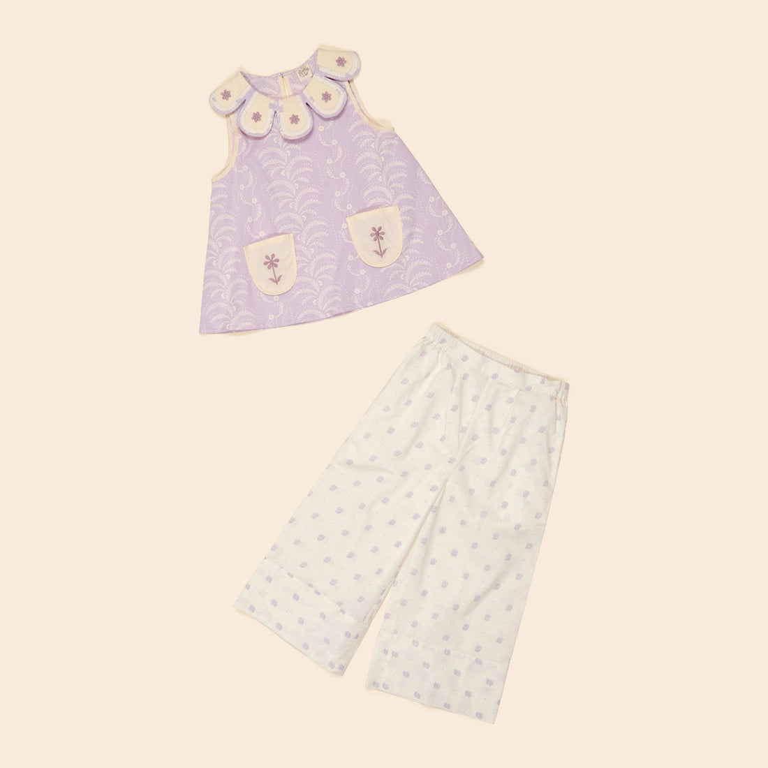 Apolina Wallflower/Studio Calico Cream Flora Trouser Set