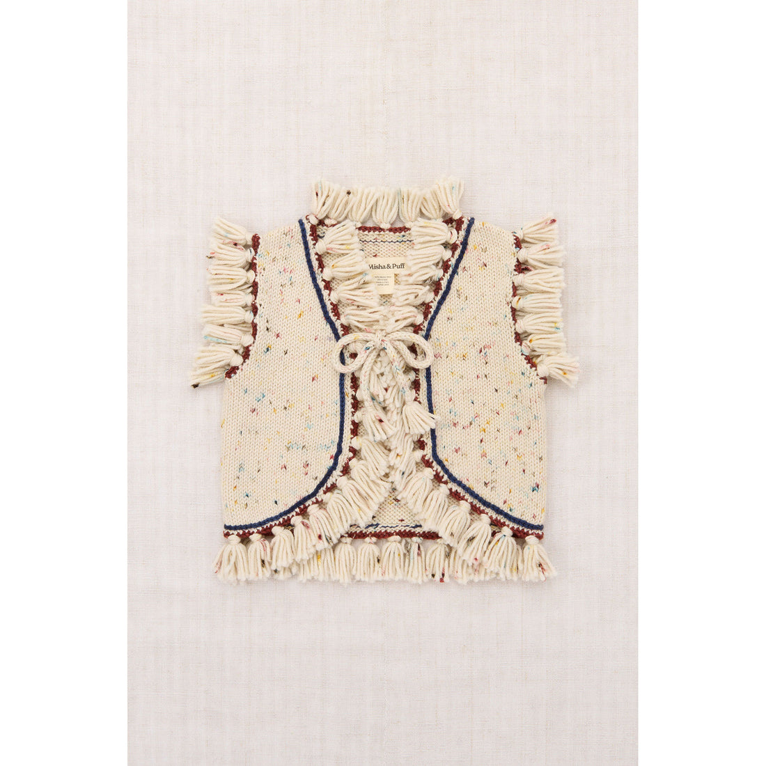 Misha and Puff Snowglobe Confetti Fringe Vest