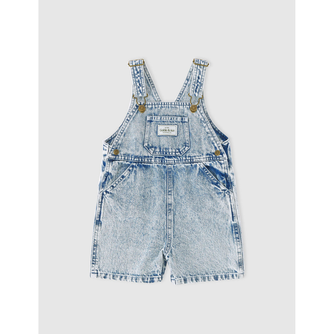 Goldie and Ace Blue Burton Washed Denim Overalls