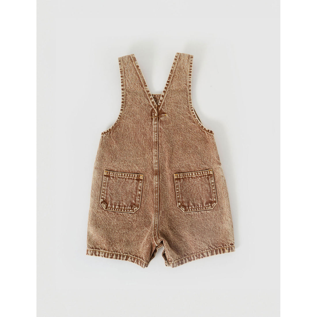 Goldie and Ace Brown Burton Vintage Washed Denim Overalls