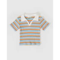 Goldie and Ace Candy Stripe  Pia Collared T-Shirt