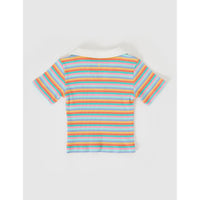 Goldie and Ace Candy Stripe  Pia Collared T-Shirt