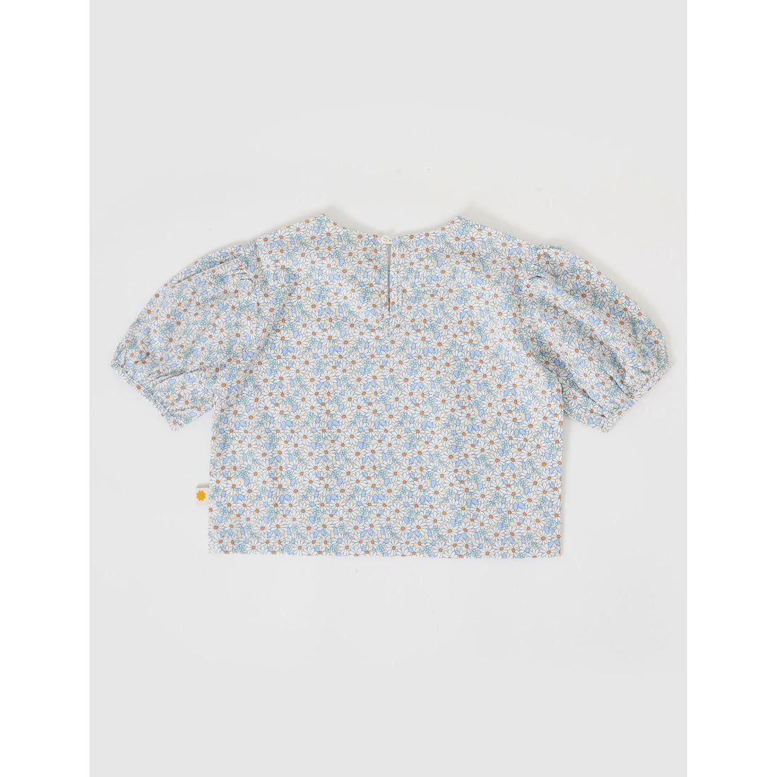Goldie and Ace Blue Puff Sleeve Daisy Top