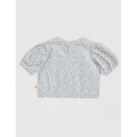 Goldie and Ace Blue Puff Sleeve Daisy Top