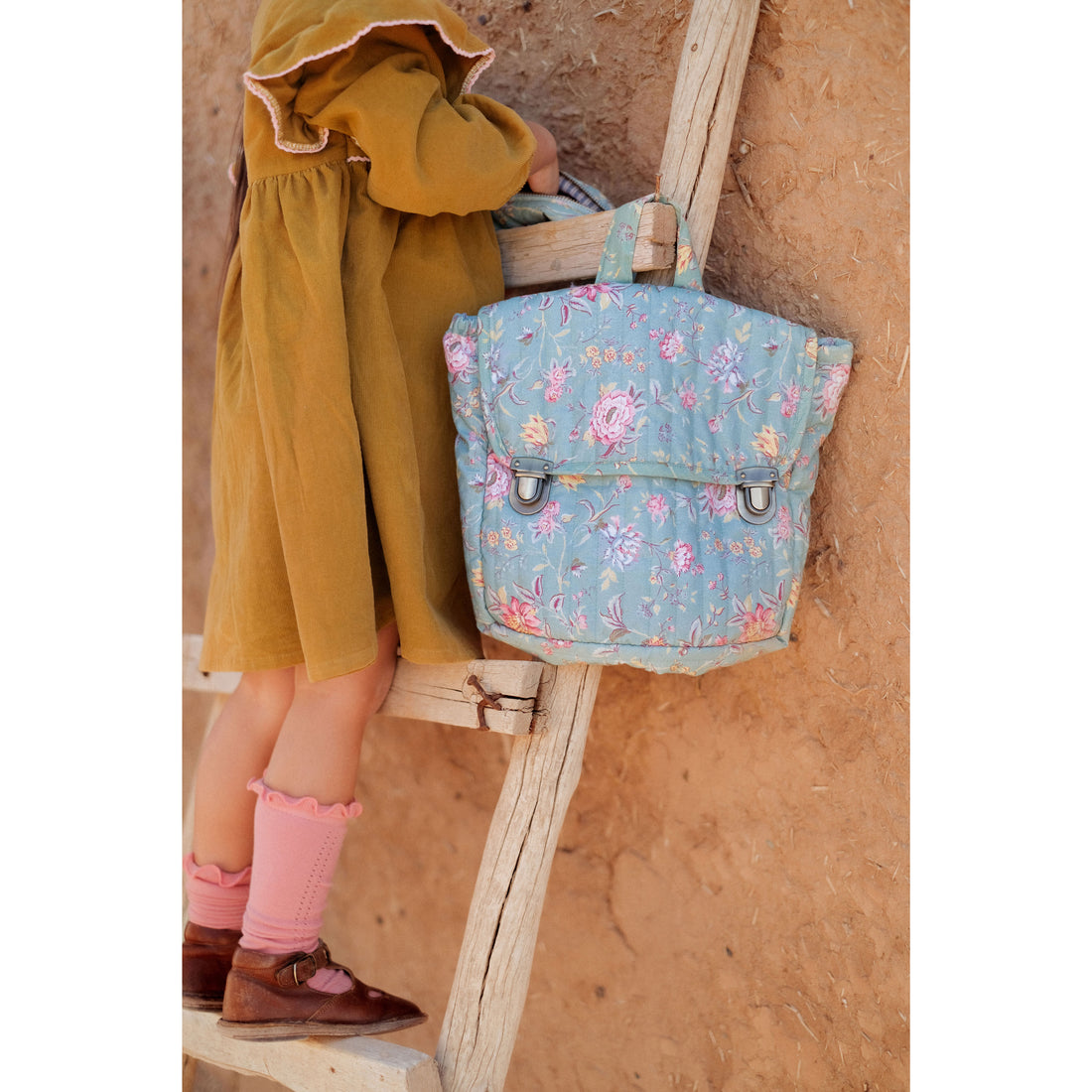 Louise Misha Blue Rosa Damascena Tiya School Bag