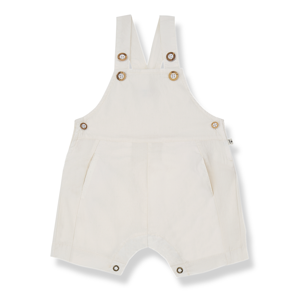 1+ In The Family Off White Short Dungaree