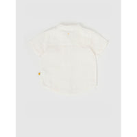 Goldie and Ace Ivory Holiday Linen Shirt