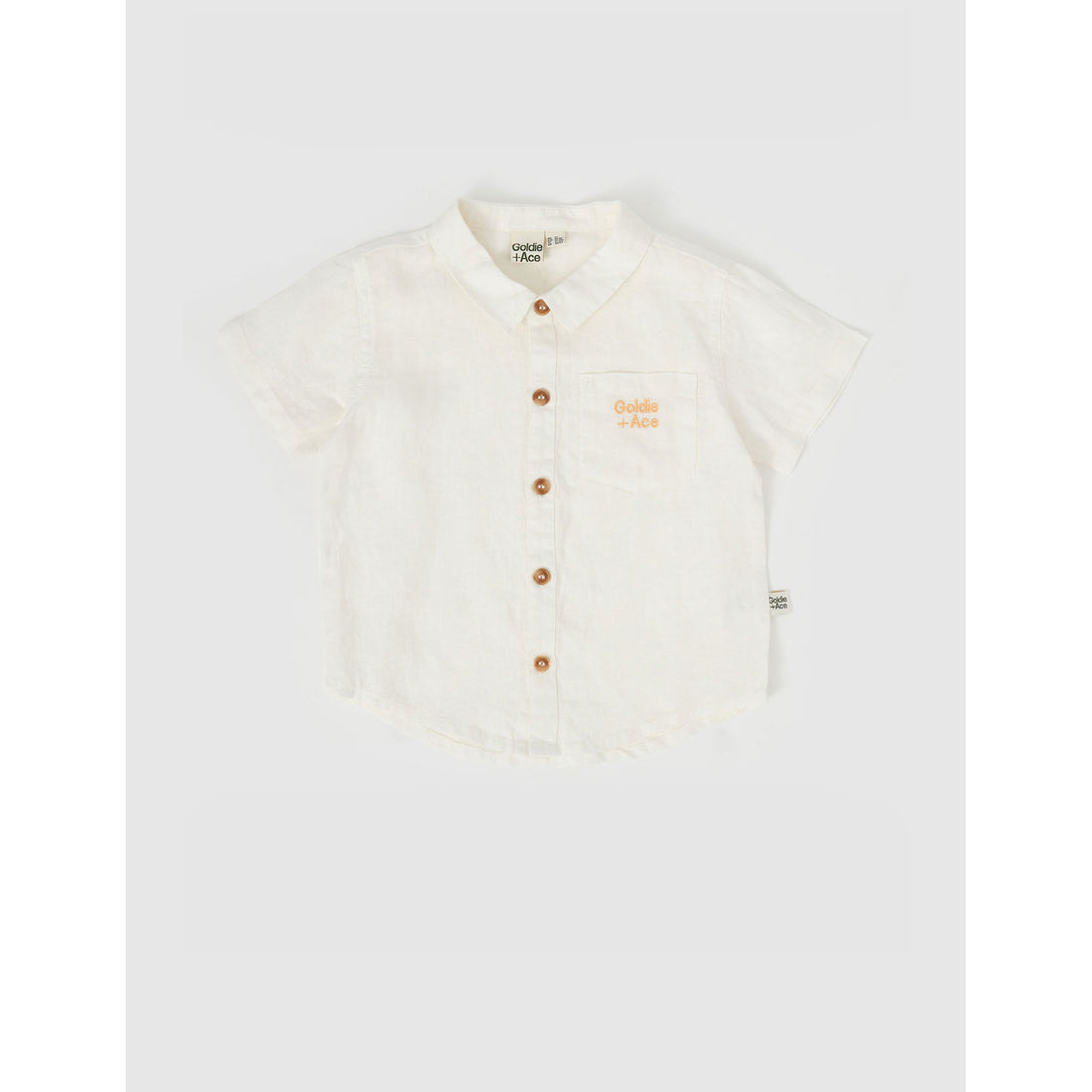 Goldie and Ace Ivory Holiday Linen Shirt