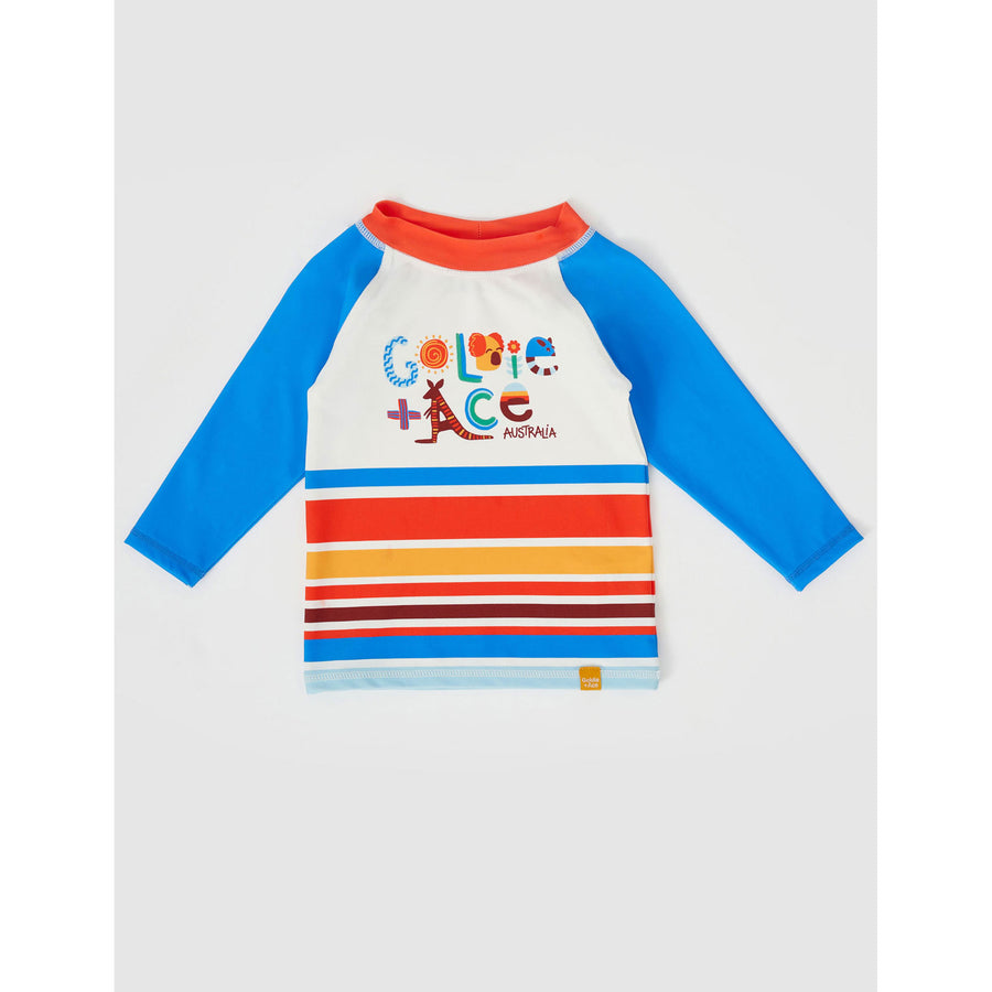Goldie and Ace Land Down Under Stripe Rashguard